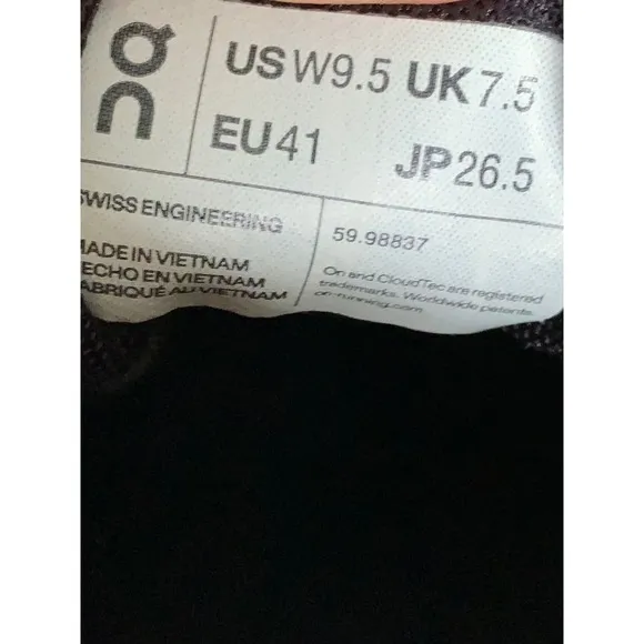 On Cloudswift Running Shoes Lightweight Cushioned Gray Sneakers W9.5
