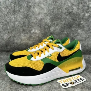 Oregon Ducks Nike Air Max SYSTM Shoes Mens Size 8.5 Yellow Green DZ7738-700