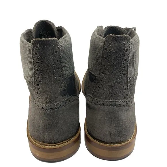 Original Penguin Brogue WT Wingtip Chukka Engineer Boots‎ Gray Mens Sz 9.5 Suede