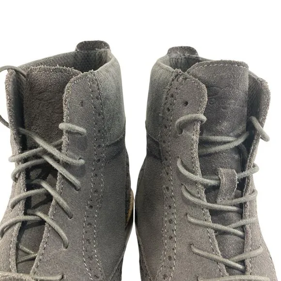 Original Penguin Brogue WT Wingtip Chukka Engineer Boots‎ Gray Mens Sz 9.5 Suede