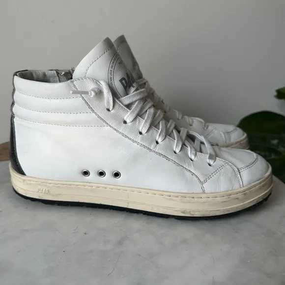 P448 Skate High Top white Leather ShoesWomen’s size 39 fits 8.5-9US