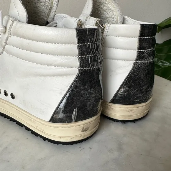P448 Skate High Top white Leather ShoesWomen’s size 39 fits 8.5-9US