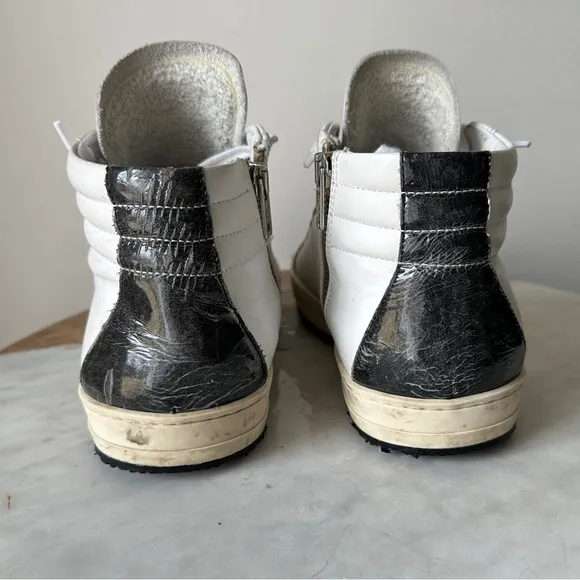 P448 Skate High Top white Leather ShoesWomen’s size 39 fits 8.5-9US