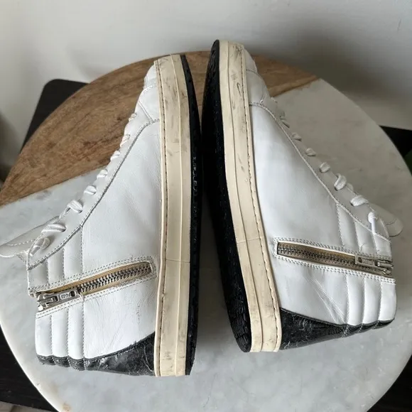 P448 Skate High Top white Leather ShoesWomen’s size 39 fits 8.5-9US