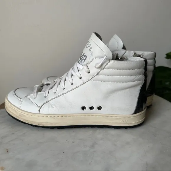 P448 Skate High Top white Leather ShoesWomen’s size 39 fits 8.5-9US