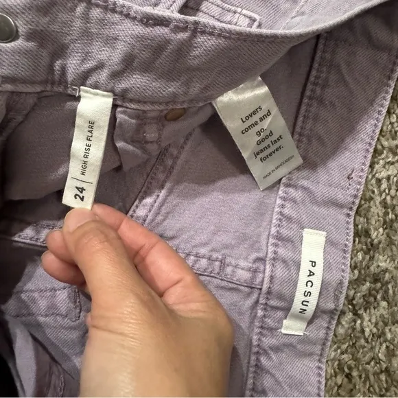 PacSun High Rise Flare Jeans in Lavender Size 24