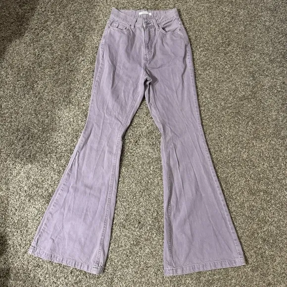PacSun High Rise Flare Jeans in Lavender Size 24