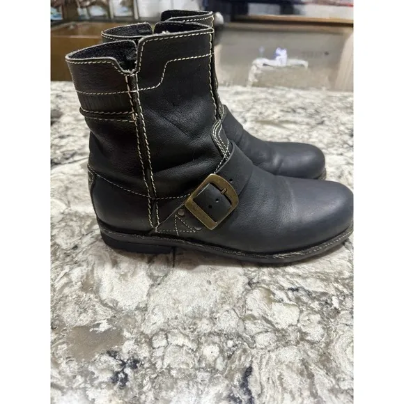 Palladium Leather Buckle Side-Zip Boots EU40/US Men 7.5/Women 9