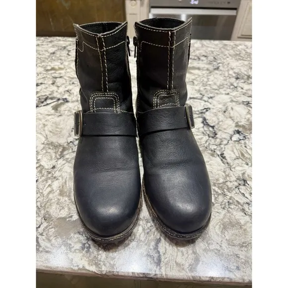 Palladium Leather Buckle Side-Zip Boots EU40/US Men 7.5/Women 9