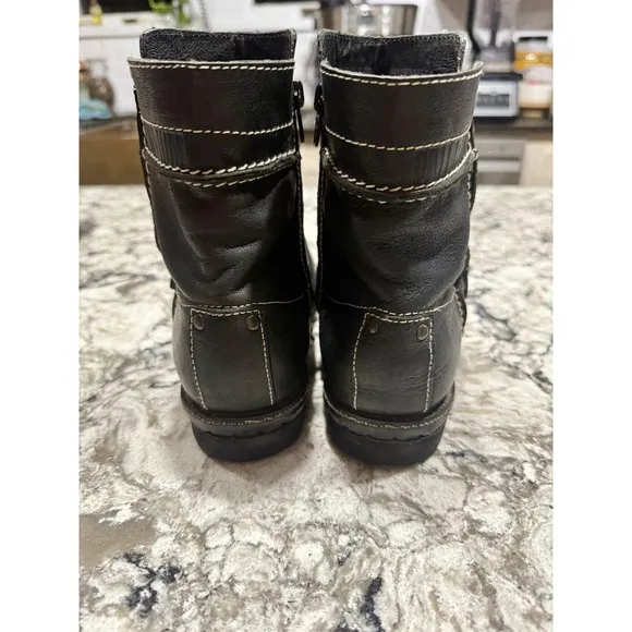 Palladium Leather Buckle Side-Zip Boots EU40/US Men 7.5/Women 9