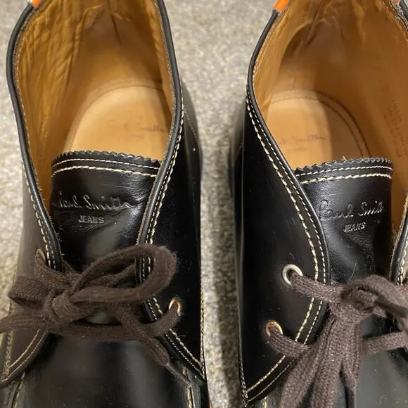 Paul Smith Ankle Boots Men 10.5 EU 44 Brown Leather Lace up Chukka Preppy
