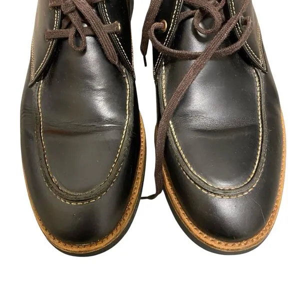Paul Smith Ankle Boots Men 10.5 EU 44 Brown Leather Lace up Chukka Preppy