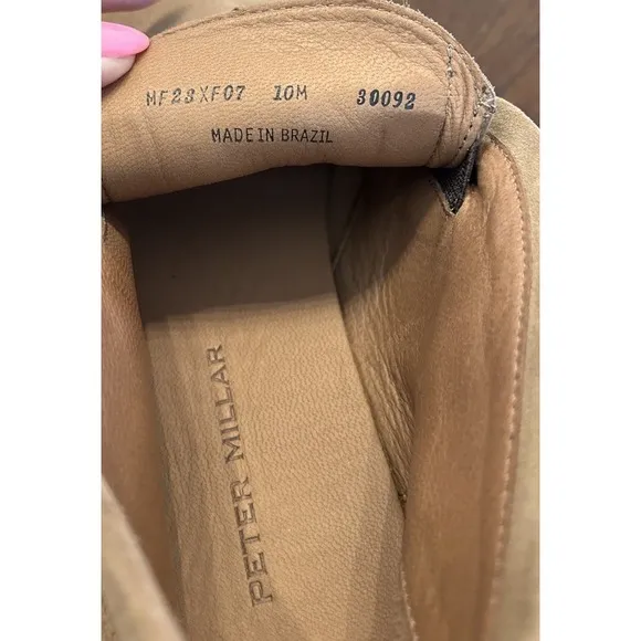 Peter Millar Excursionist Chukka Beige/Tan Suede Leather Slip On Boot Sz. 10M