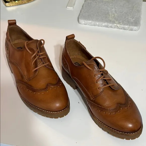 PIKOLINOS Brown Oxford Derbys Classic Leather Made in Spain Size 37