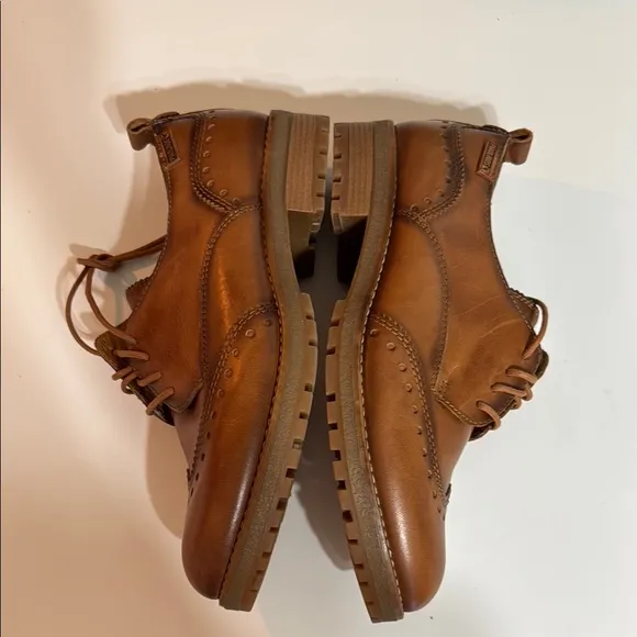 PIKOLINOS Brown Oxford Derbys Classic Leather Made in Spain Size 37