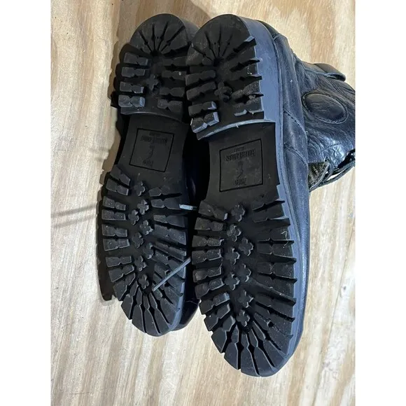 Polo Ralph Lauren Ranger Boots High Men 11 Black Leather Shoes