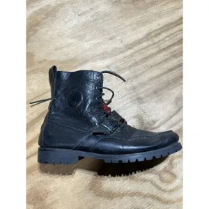 Polo Ralph Lauren Ranger Boots High Men 11 Black Leather Shoes