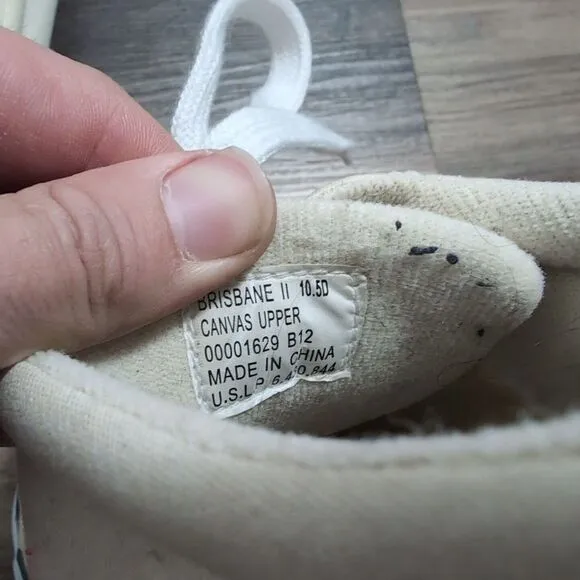 Polo Vintage Mens 10.5D 90 s White Canvas Tennis Shoes‎