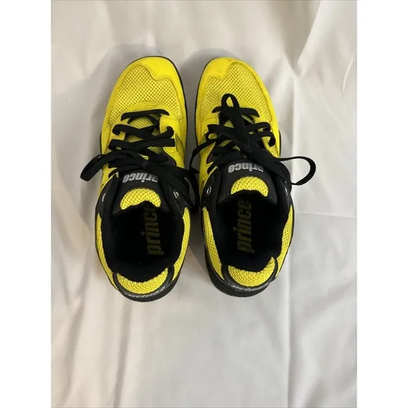 Prince NFS Attack Indoor Court Shoe Men's 9.5 Yellow Black Racquetball Sneakers