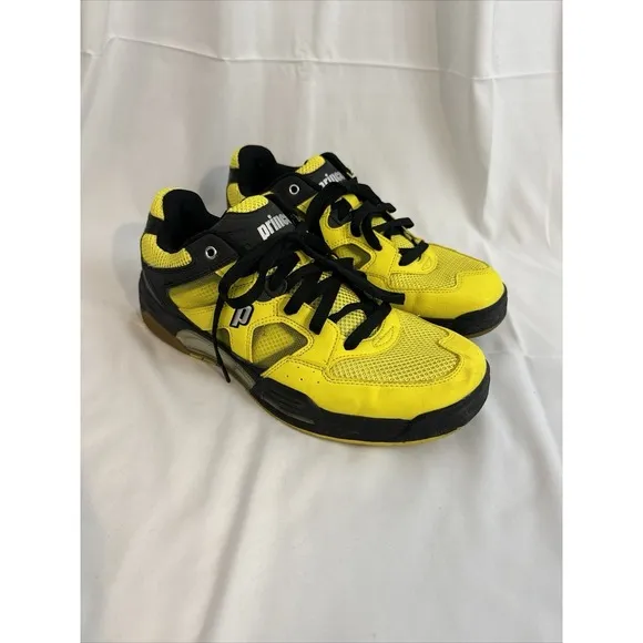 Prince NFS Attack Indoor Court Shoe Men's 9.5 Yellow Black Racquetball Sneakers