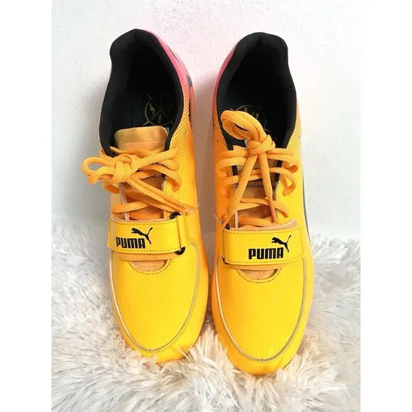 Puma Evospeed Long Jump Track &amp; Field Shoes US Size 11.5 Yellow Black 377001-01