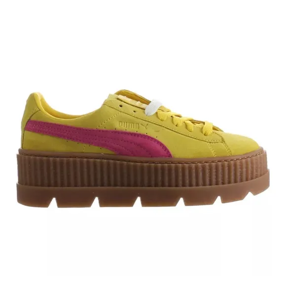 Puma Fenty by Rihanna Cleated Creeper Suede Lemon 366268-03 Women's Size 7.5