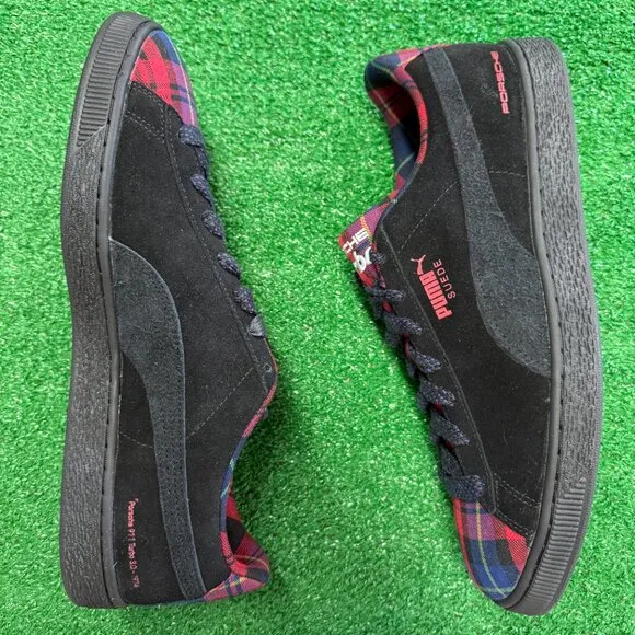 Puma Porsche Legacy Suede Classic Tartan Mens Shoes 308417-02 NEW Sz 12