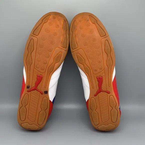 Puma PowerCat 3.12 Red White Indoor Soccer Shoes Men's Sz 14