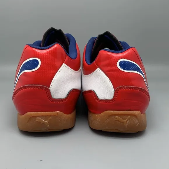 Puma PowerCat 3.12 Red White Indoor Soccer Shoes Men's Sz 14