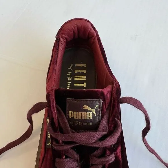 Puma X Fenty Rihanna Women’s Size 7.5 Creeper Velvet Sneakers Shoes Athletic