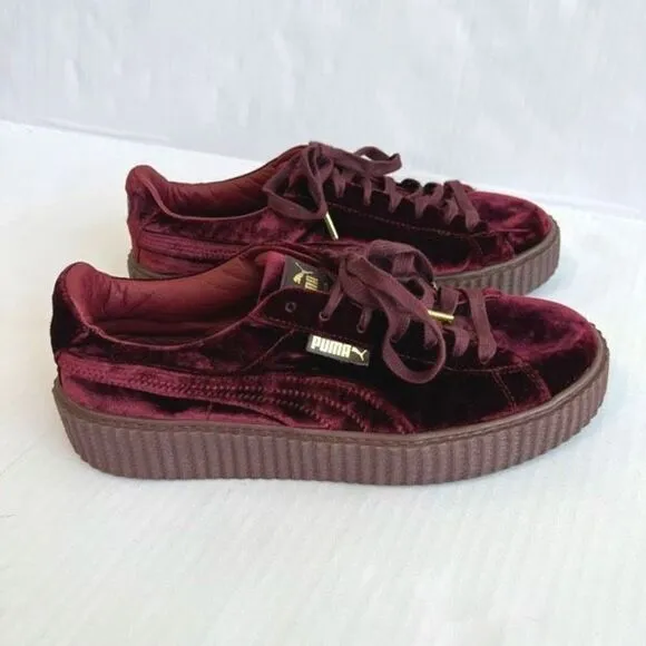 Puma X Fenty Rihanna Women’s Size 7.5 Creeper Velvet Sneakers Shoes Athletic