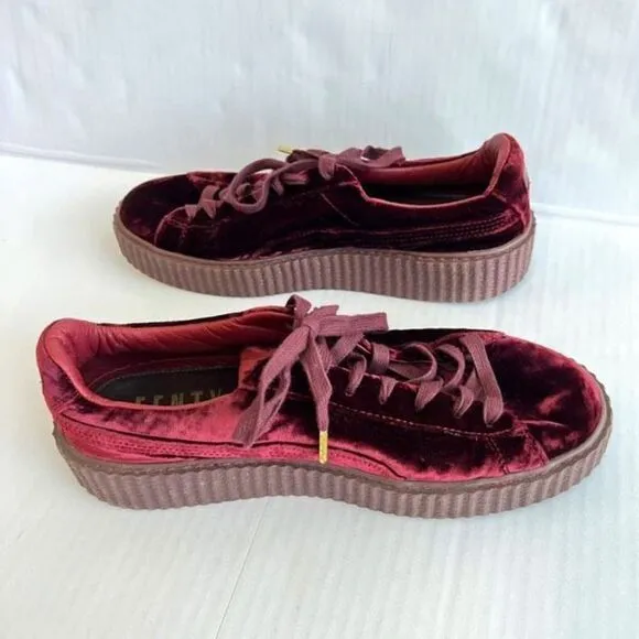 Puma X Fenty Rihanna Women’s Size 7.5 Creeper Velvet Sneakers Shoes Athletic