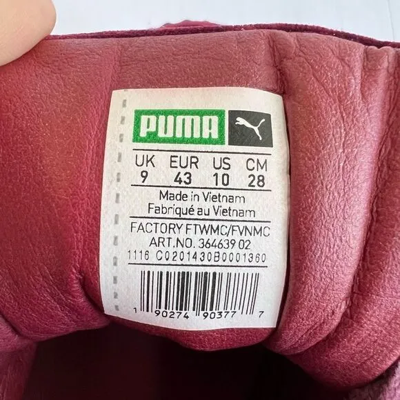 Puma X Fenty Rihanna Women’s Size 7.5 Creeper Velvet Sneakers Shoes Athletic