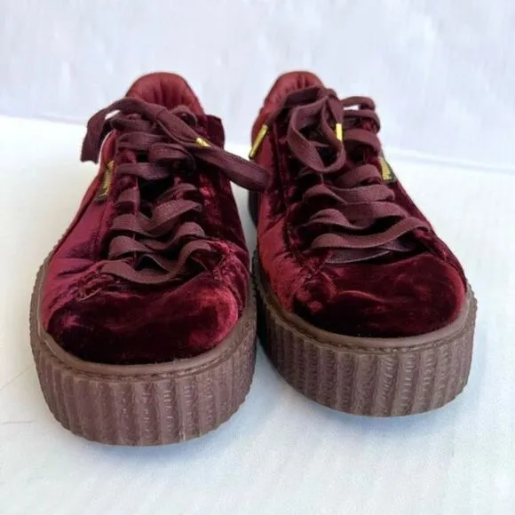 Puma X Fenty Rihanna Women’s Size 7.5 Creeper Velvet Sneakers Shoes Athletic