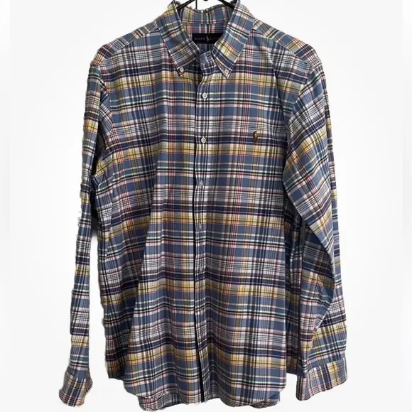 Ralph Lauren Men’s Multi Color Plaid Long Sleeve Button Down Size L
