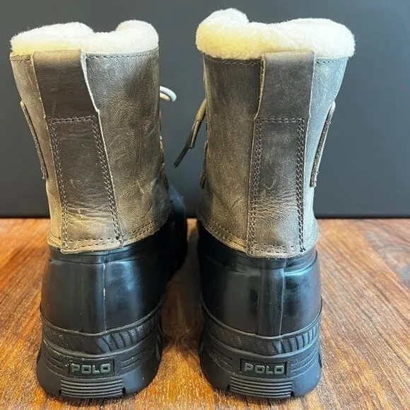 Ralph Lauren Men's Vintage Leather Upper Wool Waterproof Boots 7 Medium