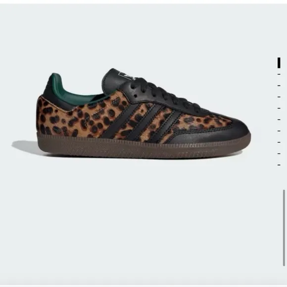 RARE NEW Adidas Samba OG Cheetah Leopard Black Green Womens 8 Mens 7 Sneakers
