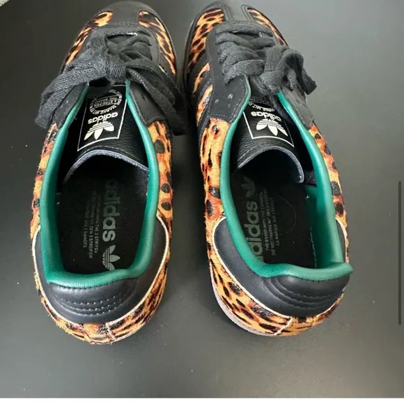 RARE NEW Adidas Samba OG Cheetah Leopard Black Green Womens 8 Mens 7 Sneakers