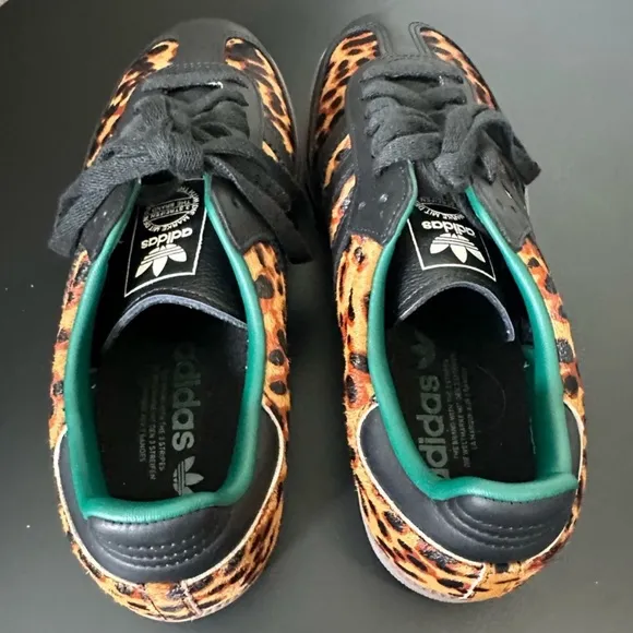 RARE NEW Adidas Samba OG Cheetah Leopard Black Green Womens 8 Mens 7 Sneakers