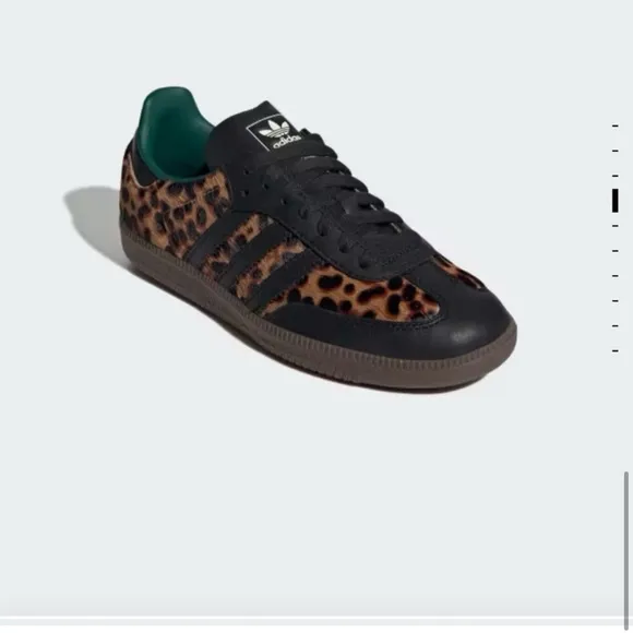 RARE NEW Adidas Samba OG Cheetah Leopard Black Green Womens 8 Mens 7 Sneakers
