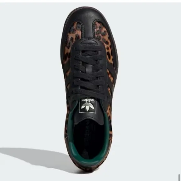 RARE NEW Adidas Samba OG Cheetah Leopard Black Green Womens 8 Mens 7 Sneakers