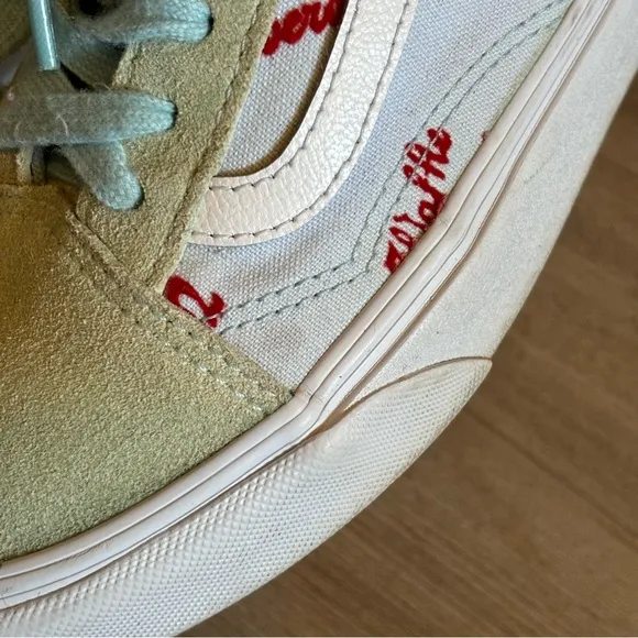 RARE Waffle Lovers VANS‎ Old Skool Blue White Suede Sneakers Shoes Low Size US 6