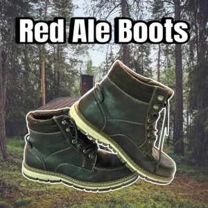 Red Ale Men Quality Crafted Boots Gray. EUC