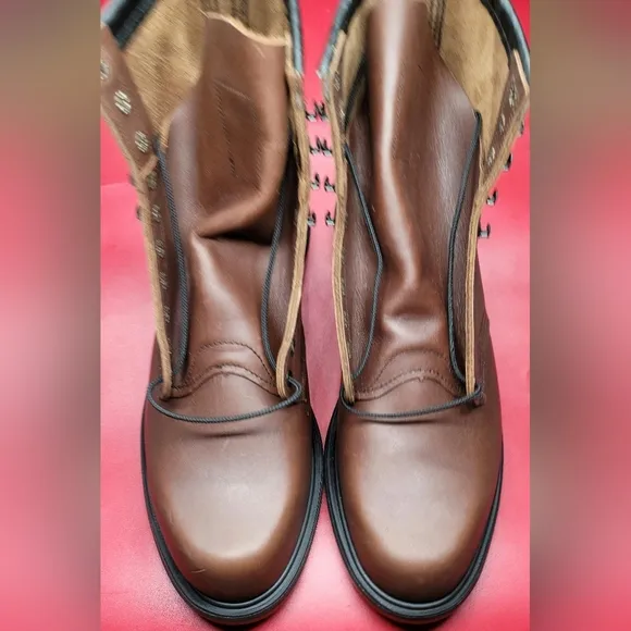 Red Wing 953 Brown Leather Boots Super Sole Soft Toe Sz 13 Men New
