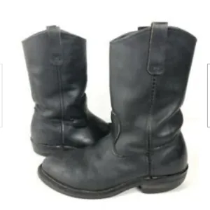 Red Wing Shoes Boots Black Leather Ansi Z41 Men 8