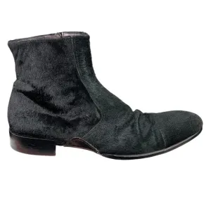 Redwood Men’s Designer Italian Black Calf Hair Chukka Boot Size 44 US 11