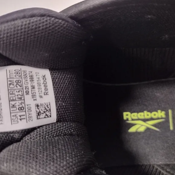 Reebok Black and White Streamlined Athletic Shoes