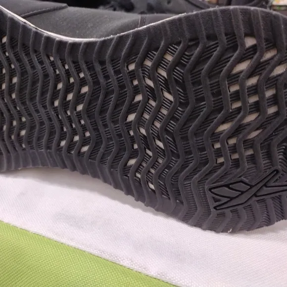 Reebok Black and White Streamlined Athletic Shoes