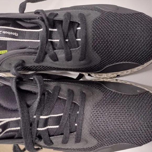 Reebok Black and White Streamlined Athletic Shoes