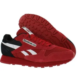 Reebok Classic Leather Shoes Sz 12 Flash Red/Onyx Black NBA Miami Heat colors